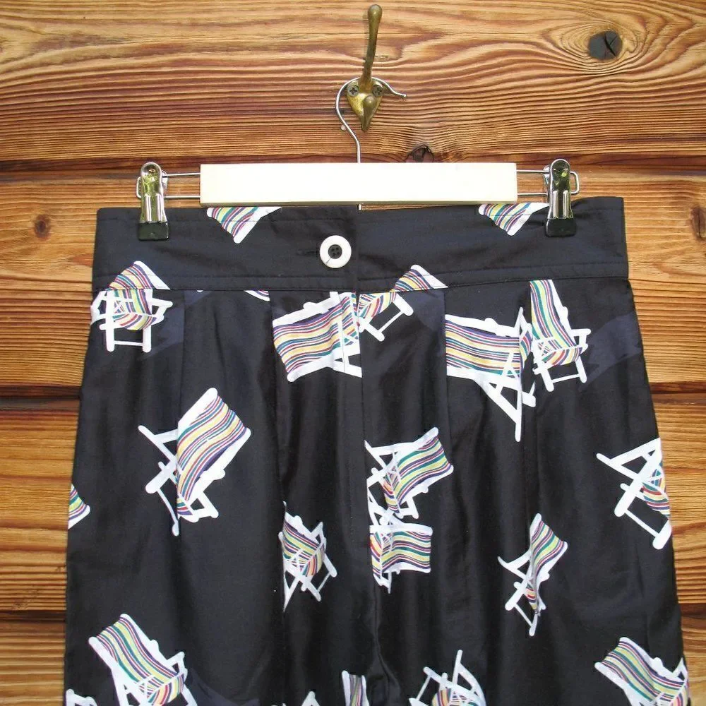 NWT Vintage Jeanne Marc Black High Waist Shorts